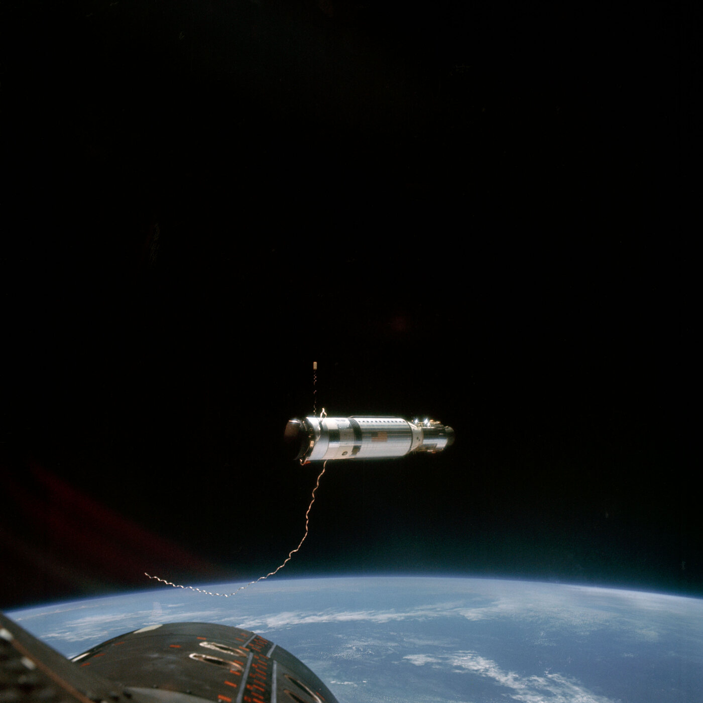 The Agena target vehicle photographed from Gemini XI in orbit